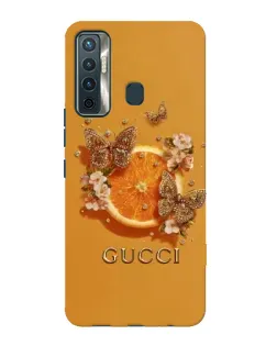 Чохол для TECNO Camon 17 з картинкою «Gucci — золоті метелики» Чохол для TECNO Camon 17 з картинкою «Gucci — золоті метелики»