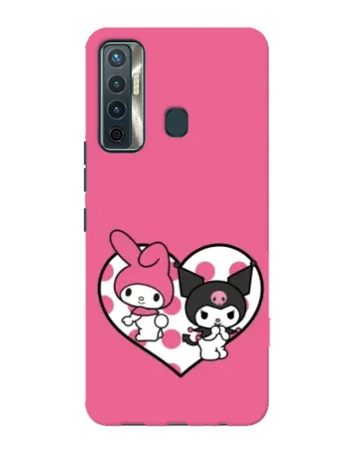 Чехол для TECNO Camon 17 с картинкой «Kuromi и My Melody» Чехол для TECNO Camon 17 с картинкой «Kuromi и My Melody»