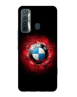 Чехол для TECNO Camon 17 с картинкой «Логотип BMW — вспышка»