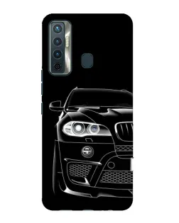 Чехол для TECNO Camon 17 с картинкой «Темный силуэт BMW»