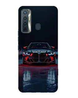 Чехол для TECNO Camon 17 с картинкой «BMW на мокрой дороге»