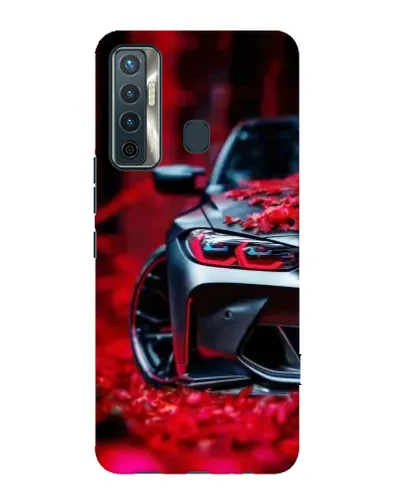 Чехол для TECNO Camon 17 с картинкой «Спортивная BMW и цветы» Чехол для TECNO Camon 17 с картинкой «Спортивная BMW и цветы»