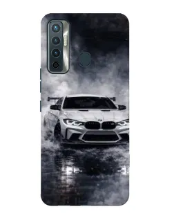 Чехол для TECNO Camon 17 с картинкой «BMW сквозь туман»