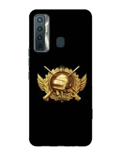 Чехол для TECNO Camon 17 с картинкой «PUBG — оранжевый градиент»