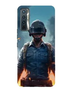 Чехол для TECNO Camon 17 с картинкой «PUBG — реалистичный герой»