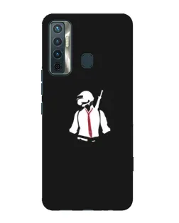 Чехол для TECNO Camon 17 с картинкой «PUBG — силуэт воина»