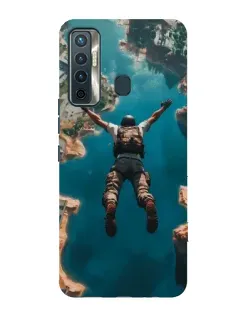 Чехол для TECNO Camon 17 с картинкой «PUBG — свободное падение»