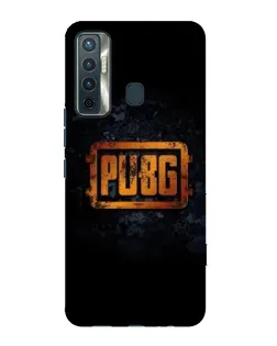 Чехол для TECNO Camon 17 с картинкой «PUBG — золотой логотип»