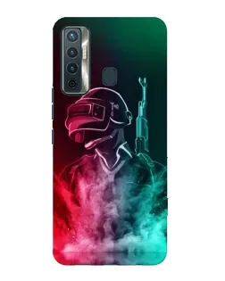 Чехол для TECNO Camon 17 с картинкой «PUBG — огненный воин»