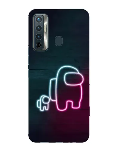 Чехол для TECNO Camon 17 с картинкой «Among Us неон-арт» Чехол для TECNO Camon 17 с картинкой «Among Us неон-арт»
