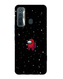Чехол для TECNO Camon 17 с картинкой «Красный Among Us»