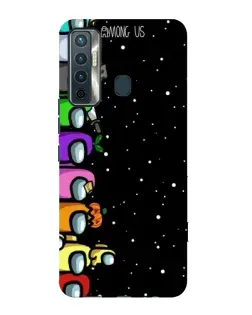Чехол для TECNO Camon 17 с картинкой «Команда Among Us»