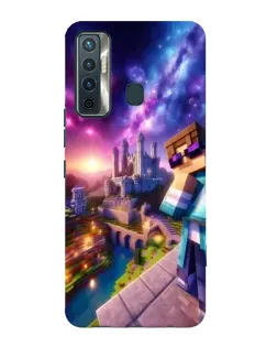Чехол для TECNO Camon 17 с картинкой «Стив и космос»