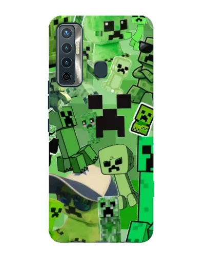 Чехол для TECNO Camon 17 с картинкой «Криперы Minecraft» Чехол для TECNO Camon 17 с картинкой «Криперы Minecraft»