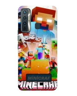 Чехол для TECNO Camon 17 с картинкой «Minecraft герои игры»