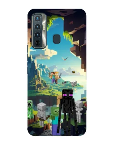 Чехол для TECNO Camon 17 с картинкой «Эндермен в лесу» Чехол для TECNO Camon 17 с картинкой «Эндермен в лесу»