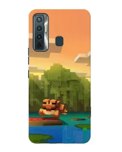 Чехол для TECNO Camon 17 с картинкой «Майнкрафт закат солнца» Чехол для TECNO Camon 17 с картинкой «Майнкрафт закат солнца»