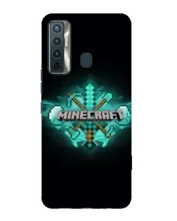 Чехол для TECNO Camon 17 с картинкой «Minecraft Diamond лого»