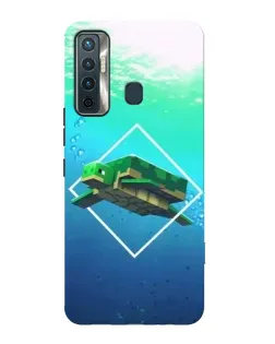 Чехол для TECNO Camon 17 с картинкой «Черепаха Minecraft»