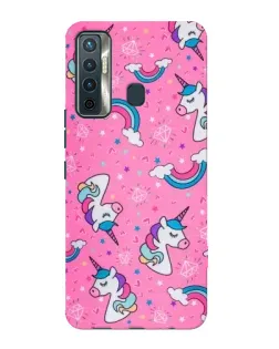 Чехол для TECNO Camon 17 с картинкой «Unicorn паттерн розовый» Чехол для TECNO Camon 17 с картинкой «Unicorn паттерн розовый»