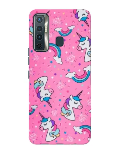 Чехол для TECNO Camon 17 с картинкой «Unicorn паттерн розовый» Чехол для TECNO Camon 17 с картинкой «Unicorn паттерн розовый»