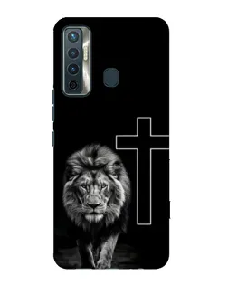 Чехол для TECNO Camon 17 с картинкой «Лев и Крест»