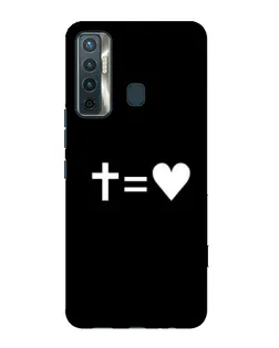 Чохол для TECNO Camon 17 з картинкою «Хрест та Серце»