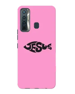 Чохол для TECNO Camon 17 з картинкою «Рожевий символ Jesus»