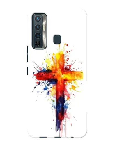 Чохол для TECNO Camon 17 з картинкою «Акварельний хрест» Чохол для TECNO Camon 17 з картинкою «Акварельний хрест»