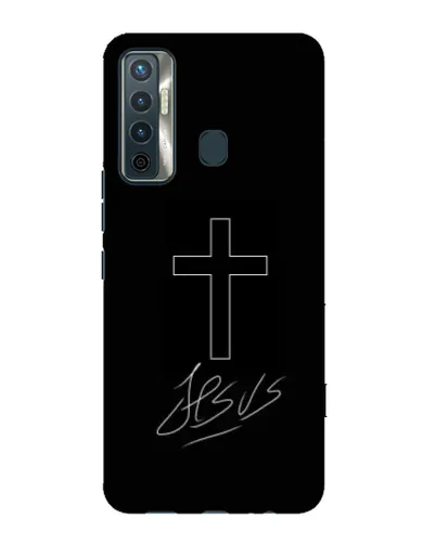 Чохол для TECNO Camon 17 з картинкою «Графічний хрест Jesus» Чохол для TECNO Camon 17 з картинкою «Графічний хрест Jesus»