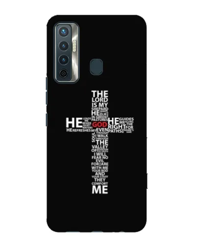 Чохол для TECNO Camon 17 з картинкою «Текстовий хрест» Чохол для TECNO Camon 17 з картинкою «Текстовий хрест»