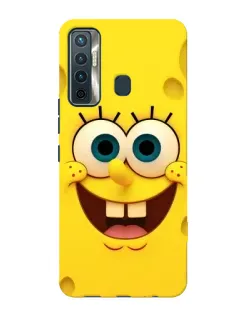 Чехол для TECNO Camon 17 с картинкой «Губка Боб улыбка»