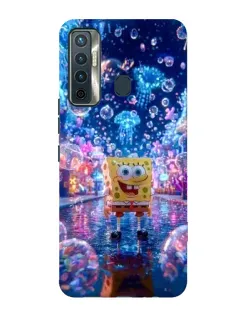 Чехол для TECNO Camon 17 с картинкой «Неоновый океан»