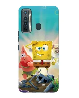 Чехол для TECNO Camon 17 с картинкой «Спанч Боб победитель»