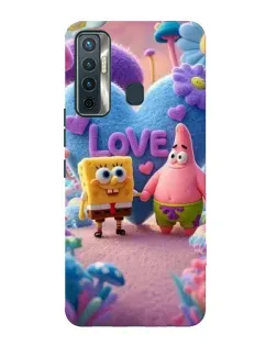 Чехол для TECNO Camon 17 с картинкой «Губка Боб Патрик»
