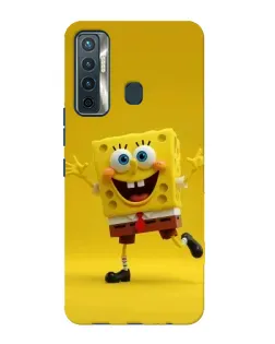 Чехол для TECNO Camon 17 с картинкой «Позитивный Губка Боб»