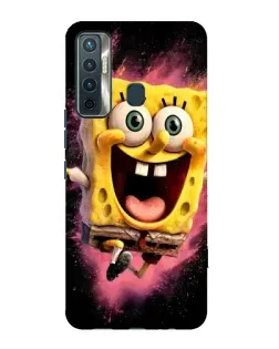 Чехол для TECNO Camon 17 с картинкой «Взрывной Спанч Боб»