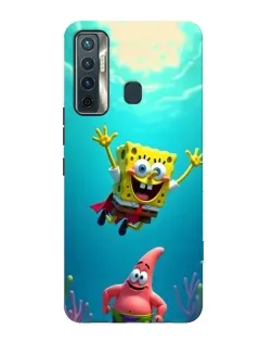 Чохол для TECNO Camon 17 з картинкою «Спанч Боб під водою»