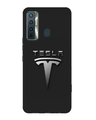 Чехол для TECNO Camon 17 с картинкой «Стальной логотип Tesla» Чехол для TECNO Camon 17 с картинкой «Стальной логотип Tesla»