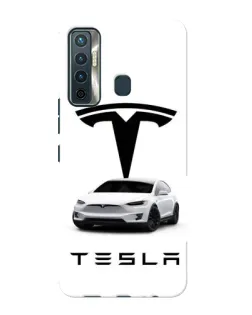 Чехол для TECNO Camon 17 с картинкой «Tesla White Style»