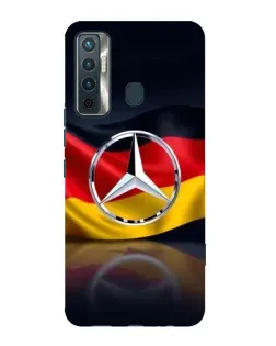 Чехол для TECNO Camon 17 с картинкой «Mercedes — флаг Германии»