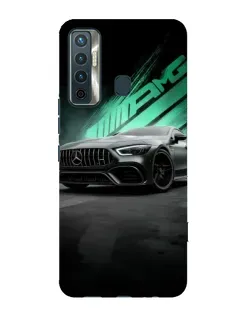 Чехол для TECNO Camon 17 с картинкой «Темный Mercedes AMG»