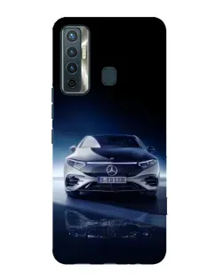 Чехол для TECNO Camon 17 с картинкой «Ночной Mercedes EQ»