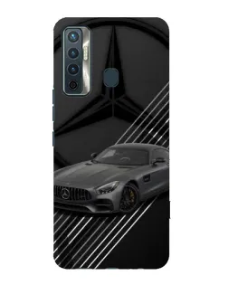 Чехол для TECNO Camon 17 с картинкой «Mercedes AMG — графика»
