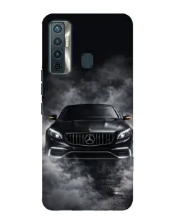 Чехол для TECNO Camon 17 с картинкой «Mercedes в дыму»