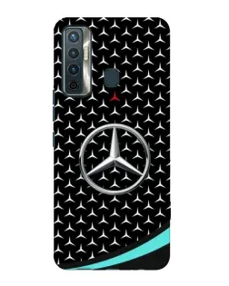 Чехол для TECNO Camon 17 с картинкой «Mercedes — бирюзовый акцент»