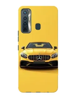 Чехол для TECNO Camon 17 с картинкой «Желтый Mercedes GT»
