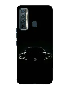 Чехол для TECNO Camon 17 с картинкой «Mercedes — силуэт авто» Чехол для TECNO Camon 17 с картинкой «Mercedes — силуэт авто»