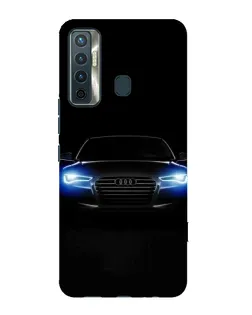 Чехол для TECNO Camon 17 с картинкой «Audi в неоне»