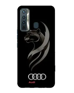 Чехол для TECNO Camon 17 с картинкой «Графика — пантера и Audi»